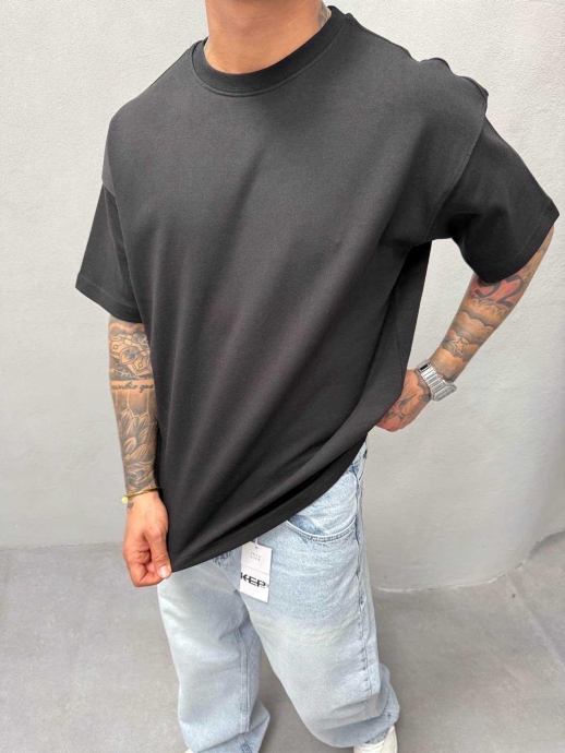 Oversized T-Shirt Μαύρο