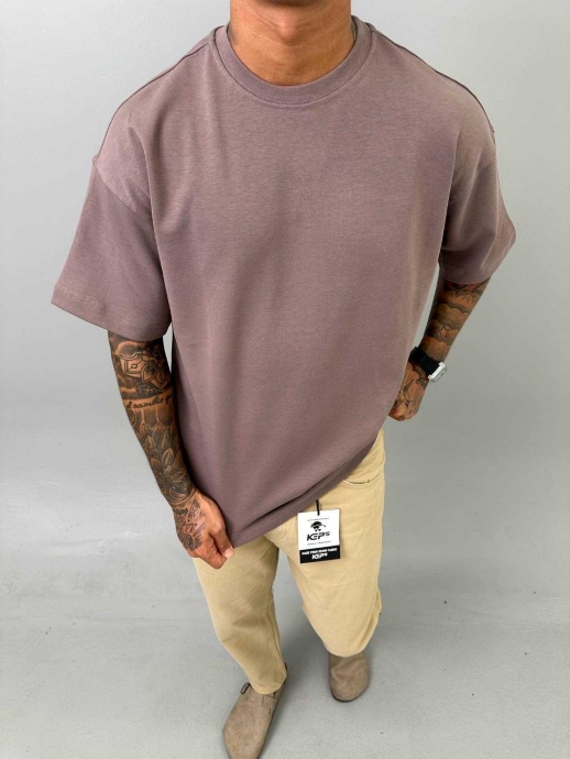 Oversized T-Shirt Washed Brown