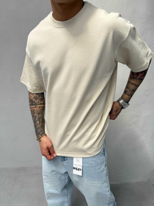 Oversized T-Shirt Μπέζ
